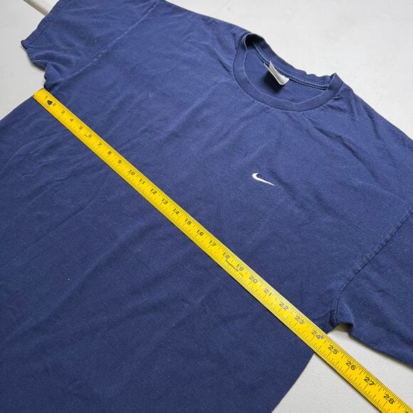 Vintage Nike Small Swoosh Essential T-Shirt Navy Blue Size XL Y2K - Picture 5 of 7